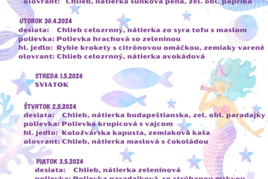 Regionálna kuchyňa, taliansky, český týždeň v Školská reštaurácia Pionierska 2 1