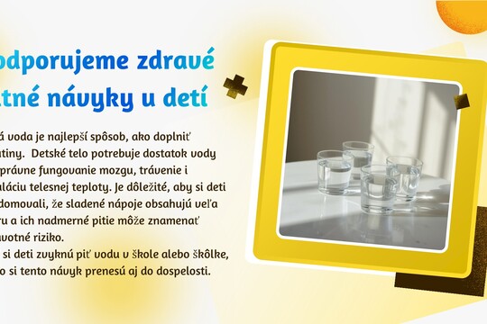Podporujeme zdravé pitné návyky u detí  1