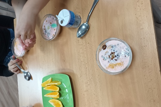 Sladká dobrota - puding s ovocím. 1